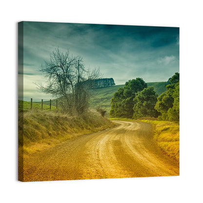 Golden Country Road Wall Art