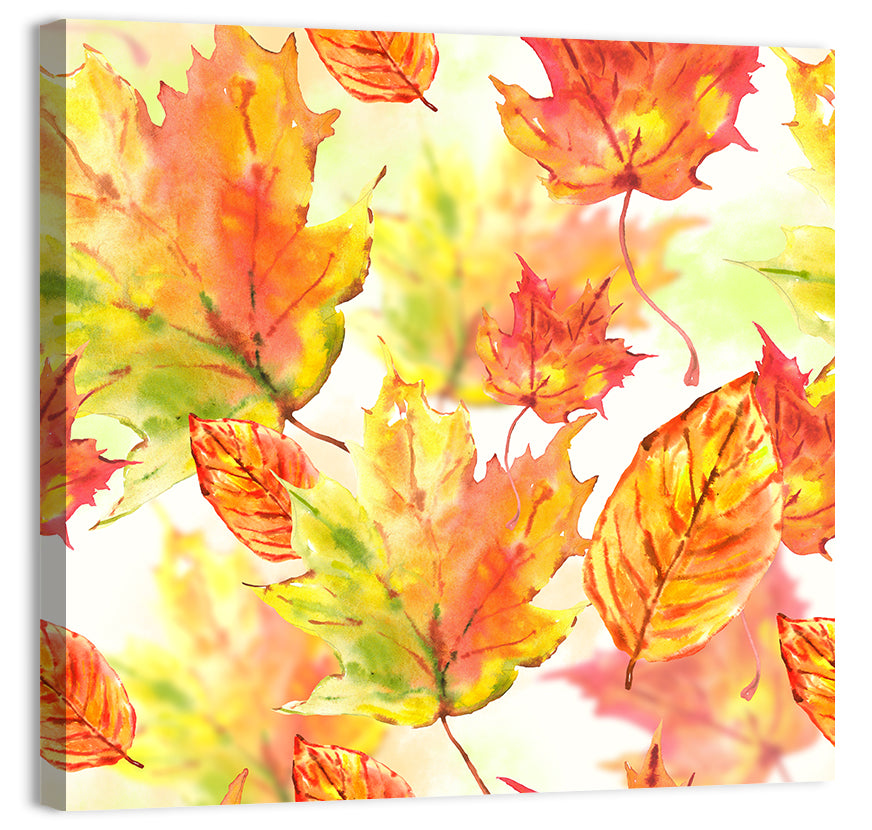 Falling Autumn Leaves Wall Art