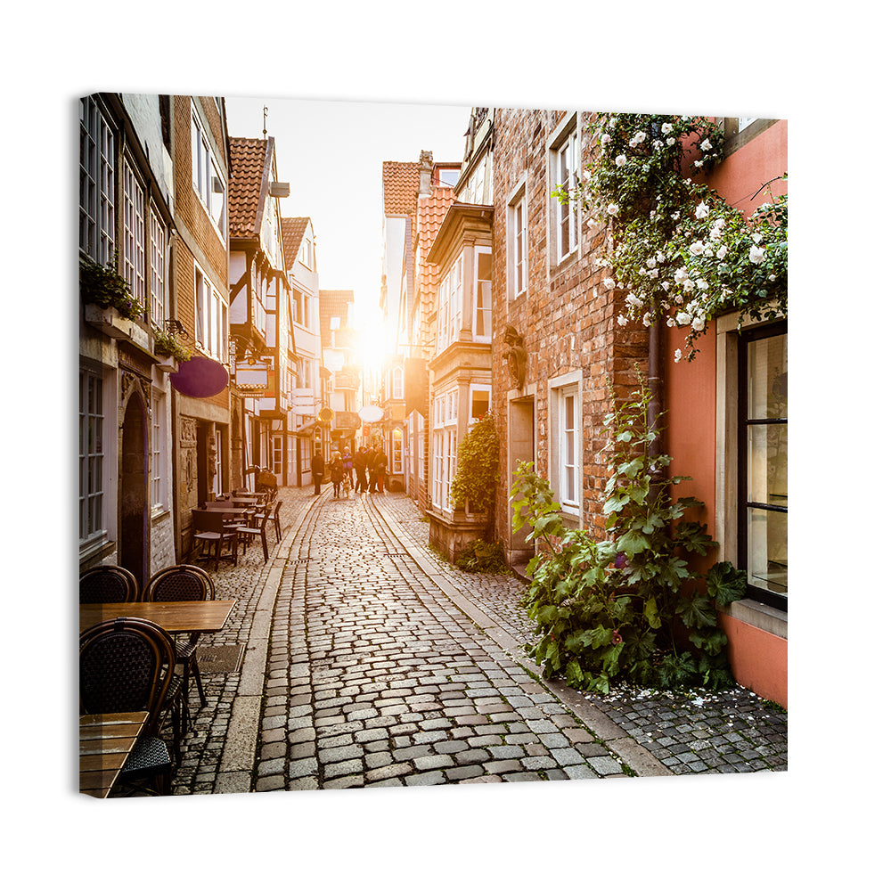 Schnoorviertel Cobblestone Lane Wall Art