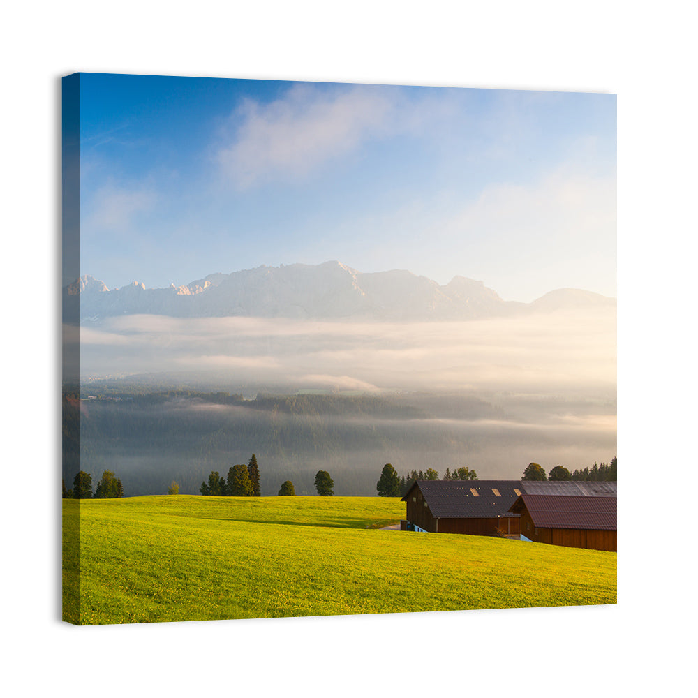 Sunlit Mountain Clouds Wall Art