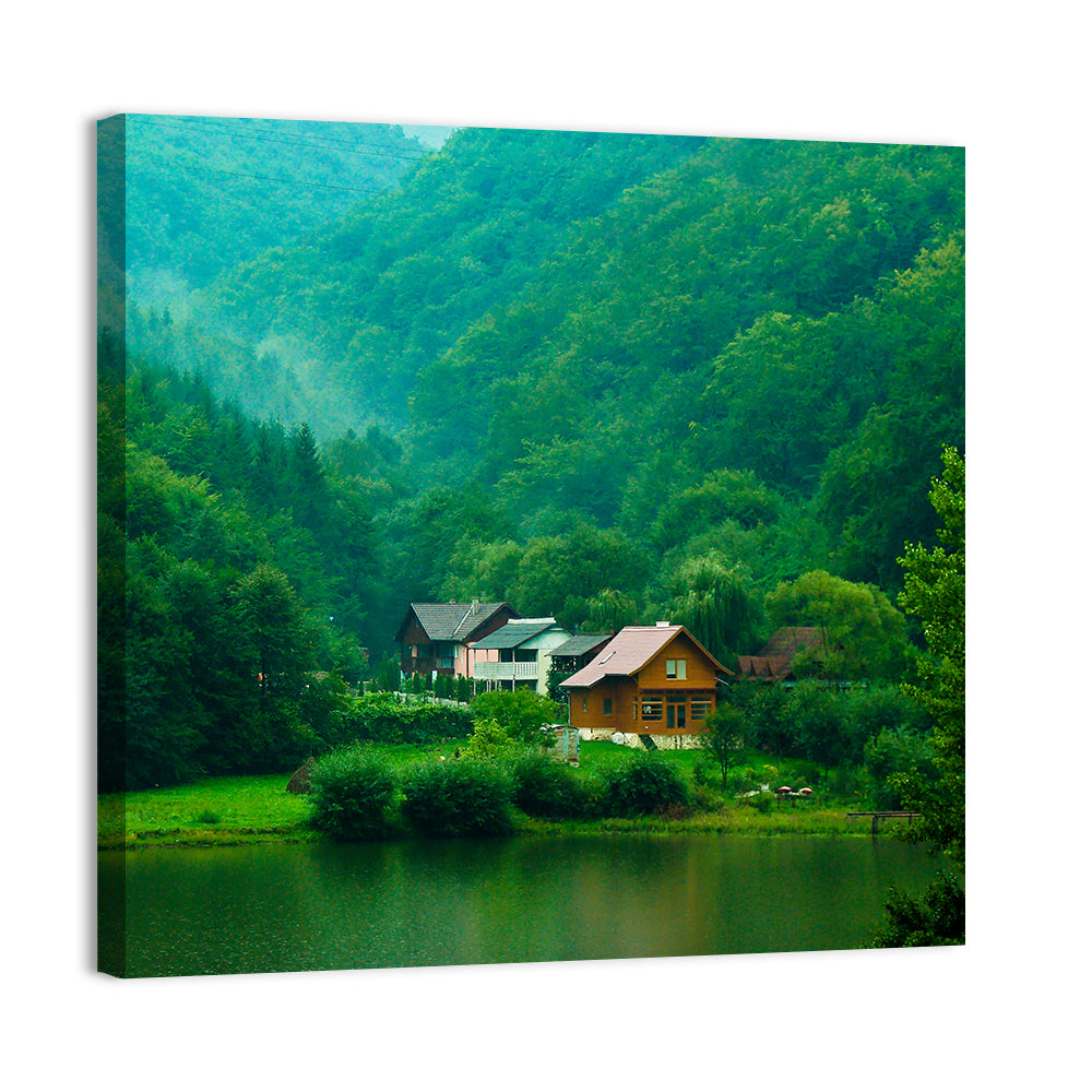 Mist Over Lake Tarnita Wall Art