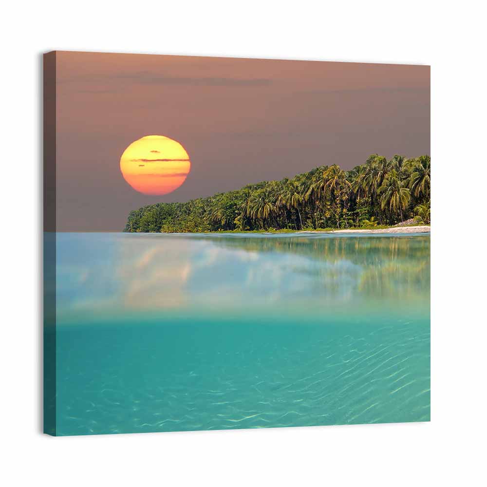 Split-level Caribbean Sunset Wall Art