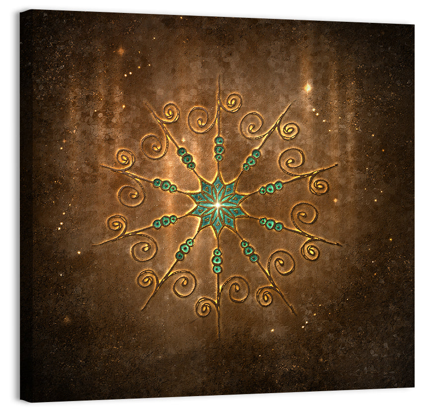 Celestial Twelve-point Mandala Star Wall Art