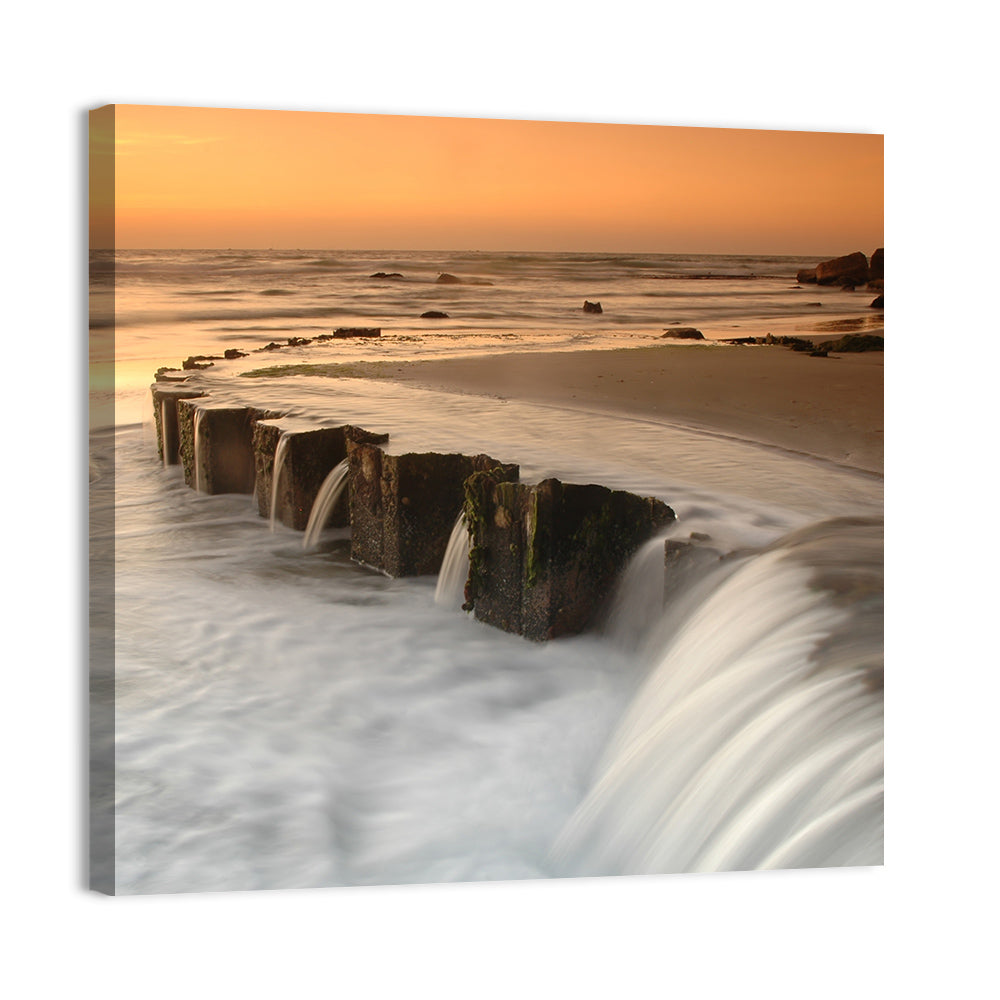 Breakwater at Golden Hour Wall Art