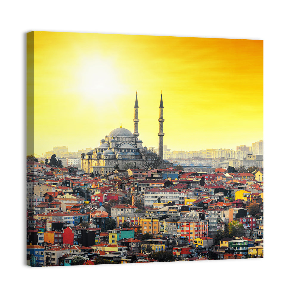 Fatih Mosque at Sunset Wall Art