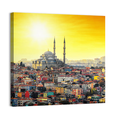 Fatih Mosque at Sunset Wall Art