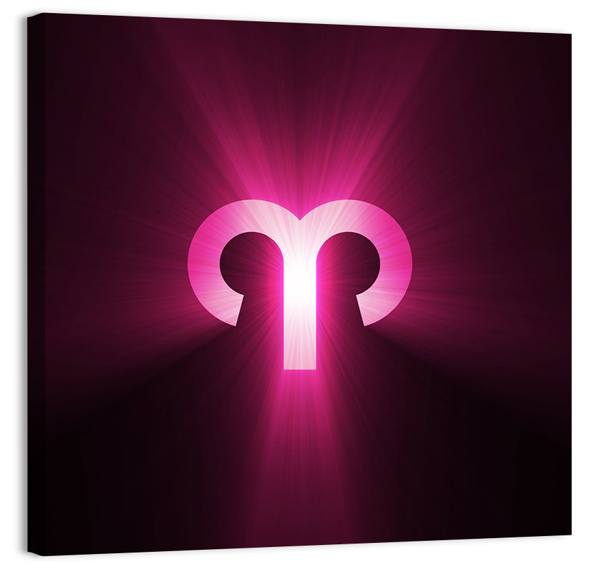 Radiant Aries Zodiac Emblem Wall Art