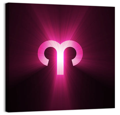 Radiant Aries Zodiac Emblem Wall Art