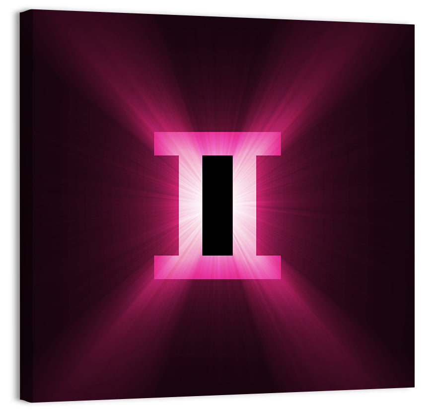 Radiant Gemini Symbol Wall Art