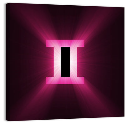 Radiant Gemini Symbol Wall Art
