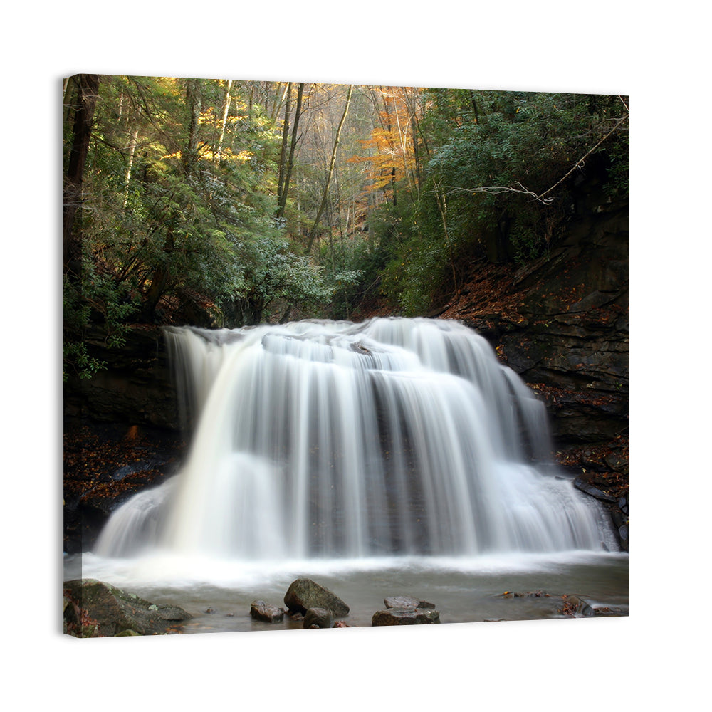 Holly River Autumn Waterfall Wall Art