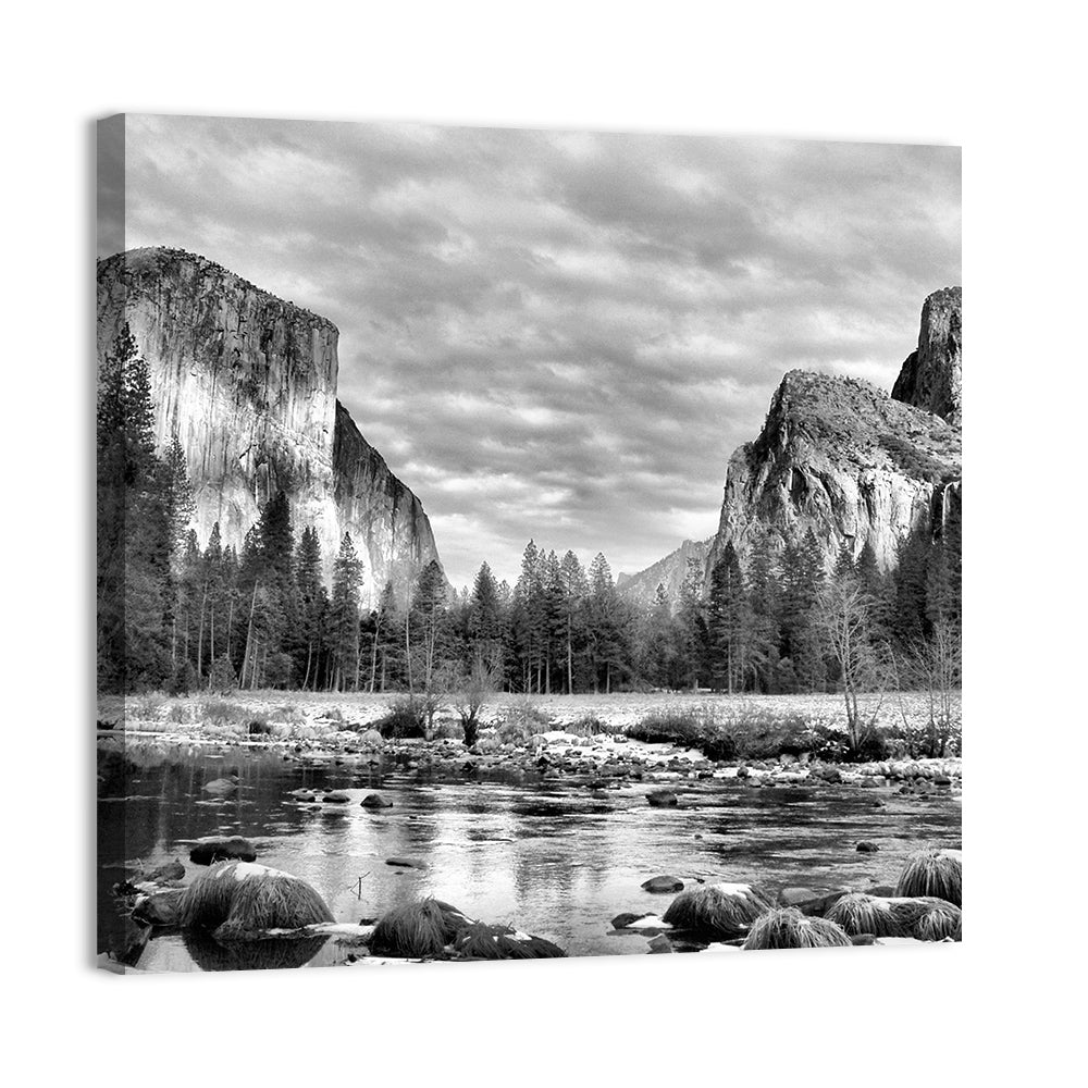 Yosemite Valley Winter View Wall Art