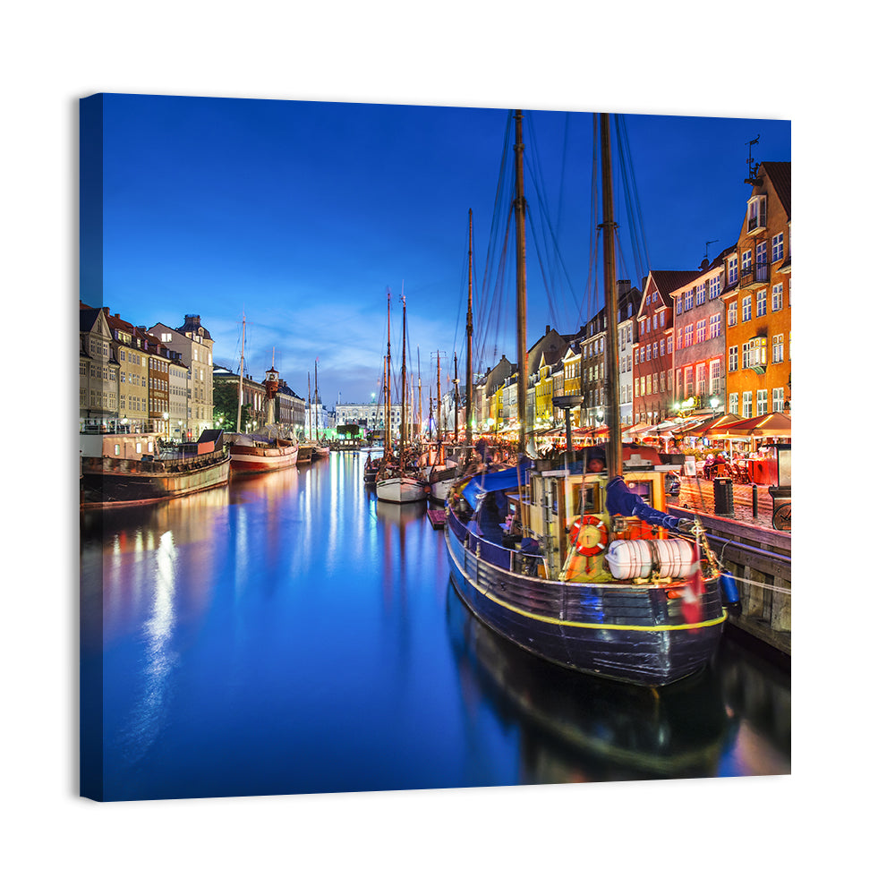 Nyhavn Canal at Dusk Wall Art