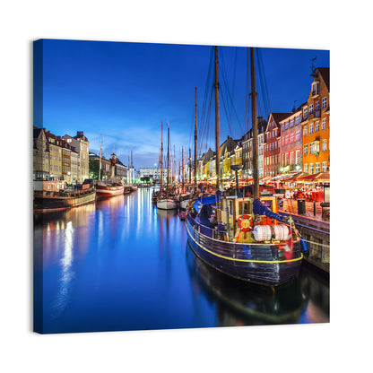Nyhavn Canal at Dusk Wall Art