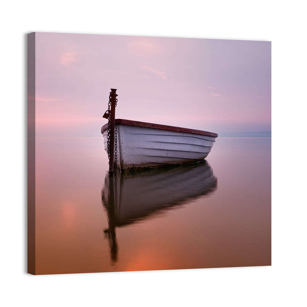 Pastel Boat Reflection Wall Art