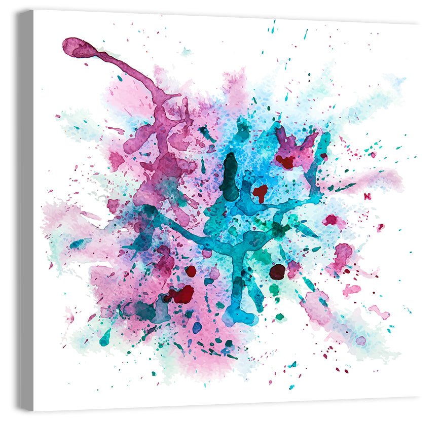 Magenta and Turquoise Splash Wall Art