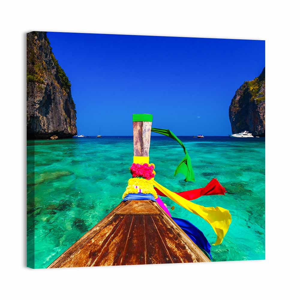 Maya Bay Long-tail Boat Wall Art