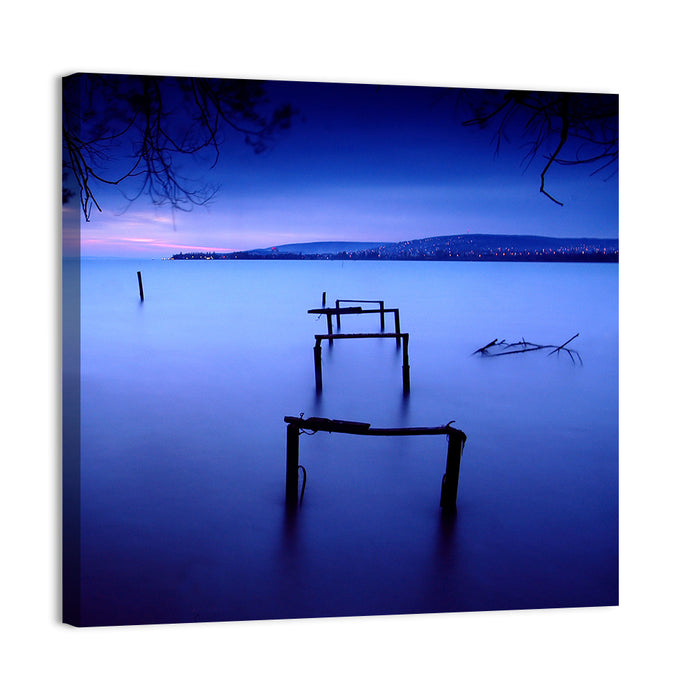 Lake Balaton at Twilight Wall Art as a canvas print