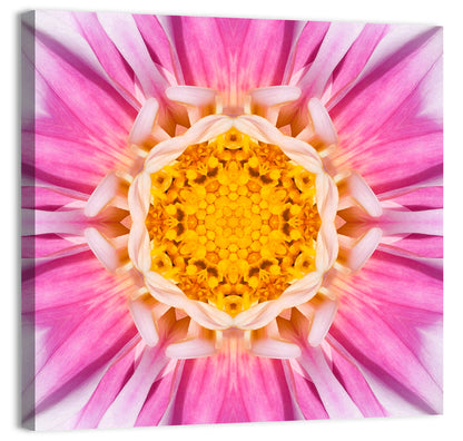 Kaleidoscopic Dahlia Mandala Bloom Wall Art