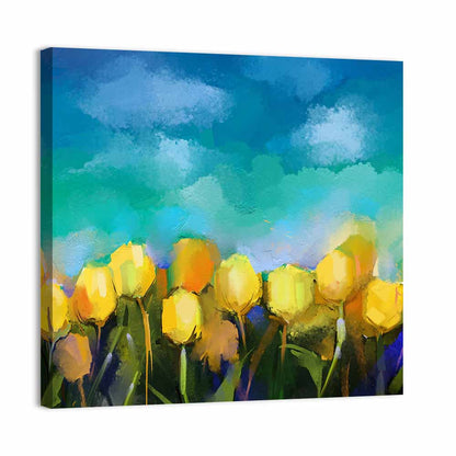 Blue Tulip Horizon Wall Art