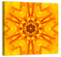 Golden Dahlia Mandala Wall Art