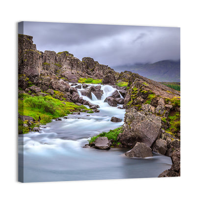 Öxarárfoss Stream, Þingvellir Wall Art