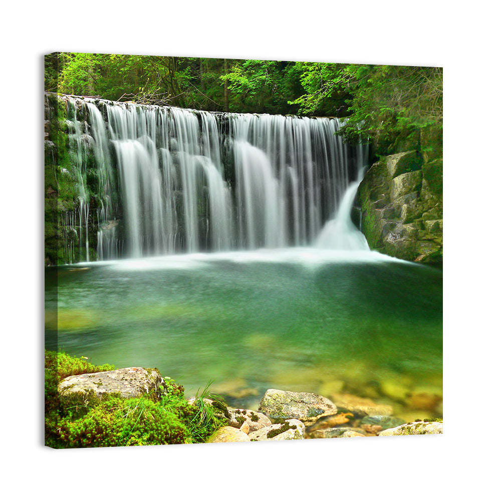 Lake Emerald Waterfall Wall Art