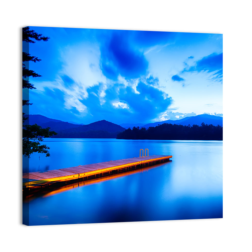 Lake Santeetlah Pier at Dusk Wall Art