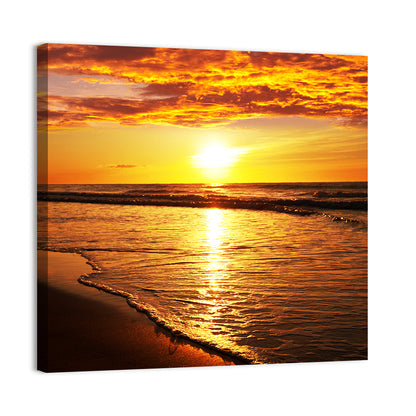 Golden Thai Beach Sunset Wall Art