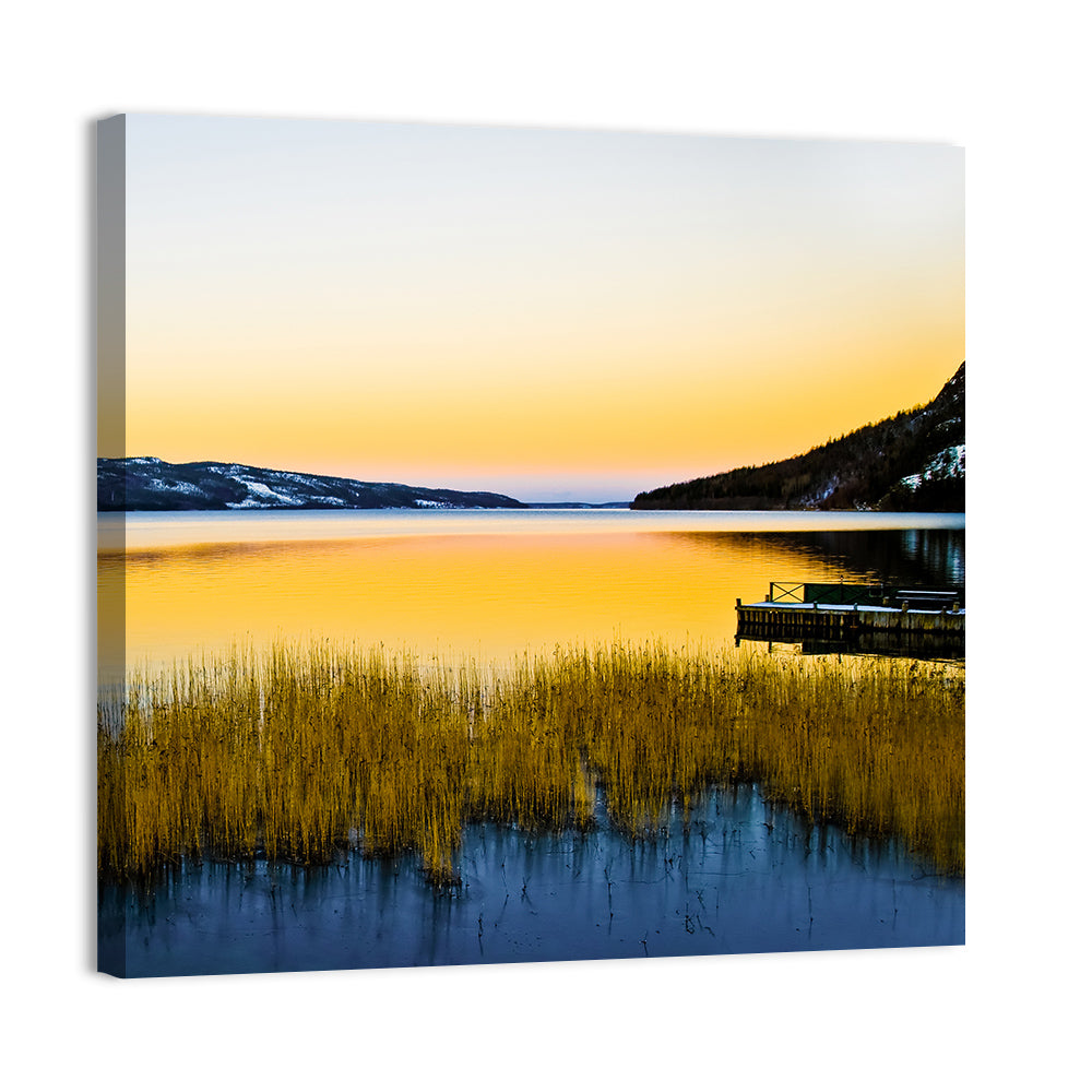 Lapland Lake Sunrise Wall Art