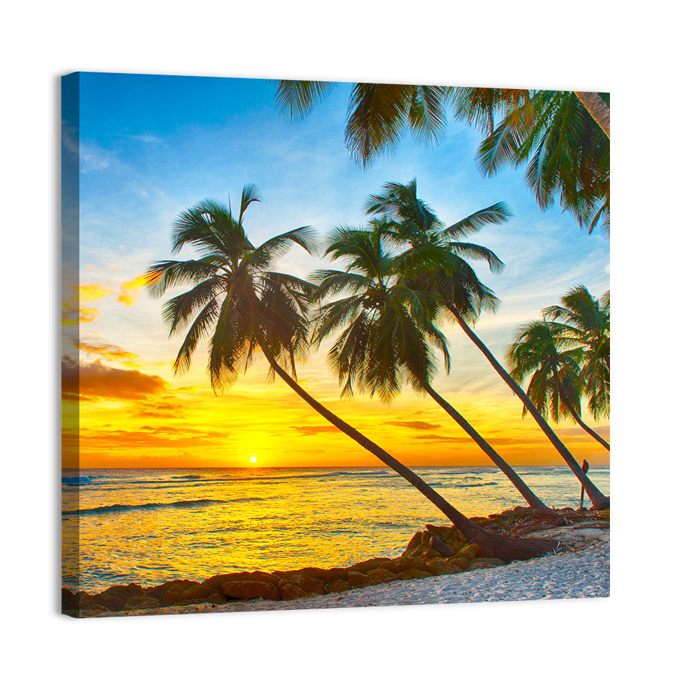 Palm Island Sunset Wall Art