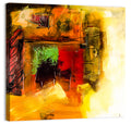 Layered Geometric Abstract in Warm Tones Wall Art