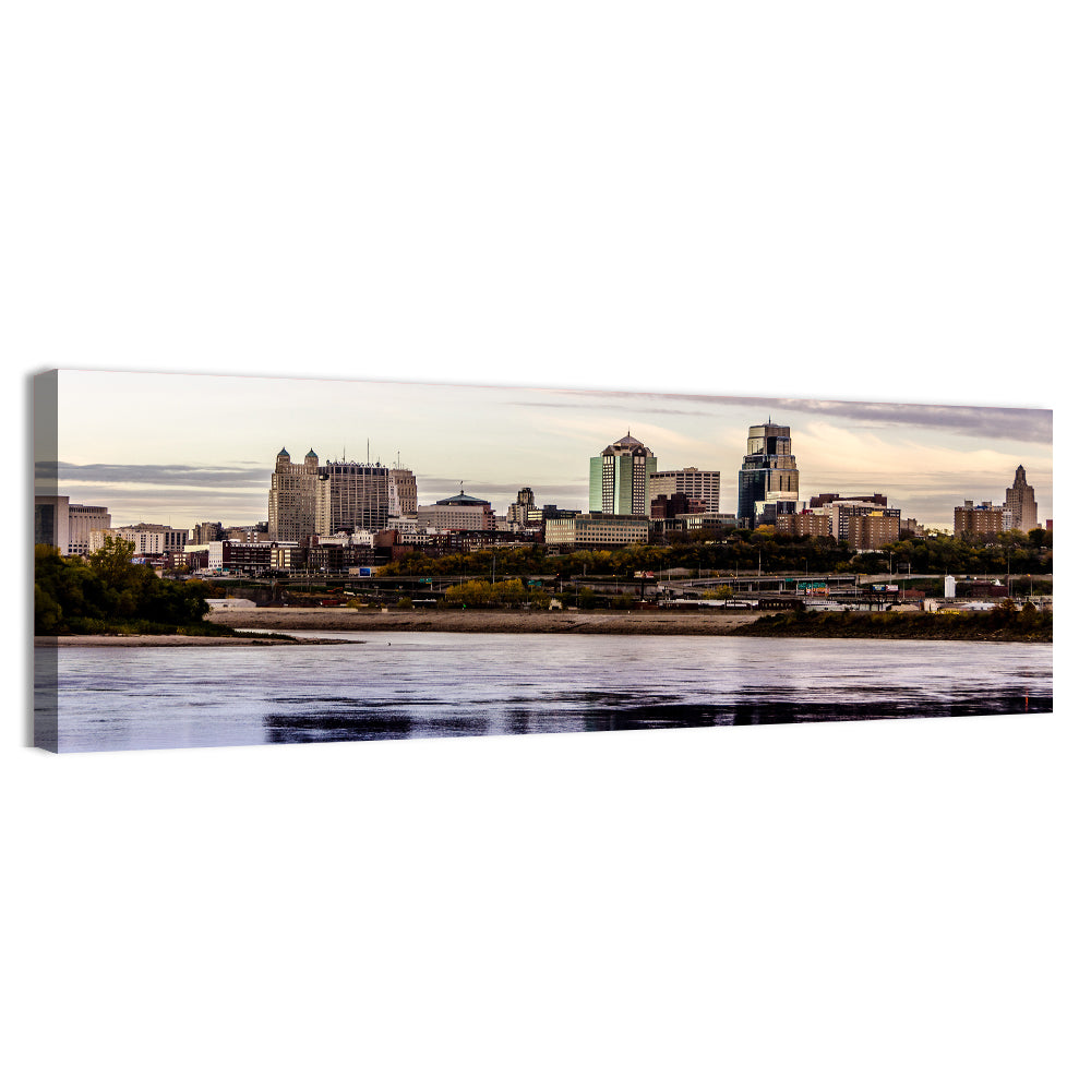 Kansas City Skyline at Dusk Wall Art