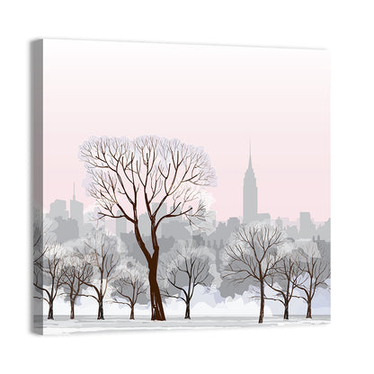 Winter Cityscape Wall Art