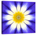 Blue Cornflower Mandala Bloom Wall Art