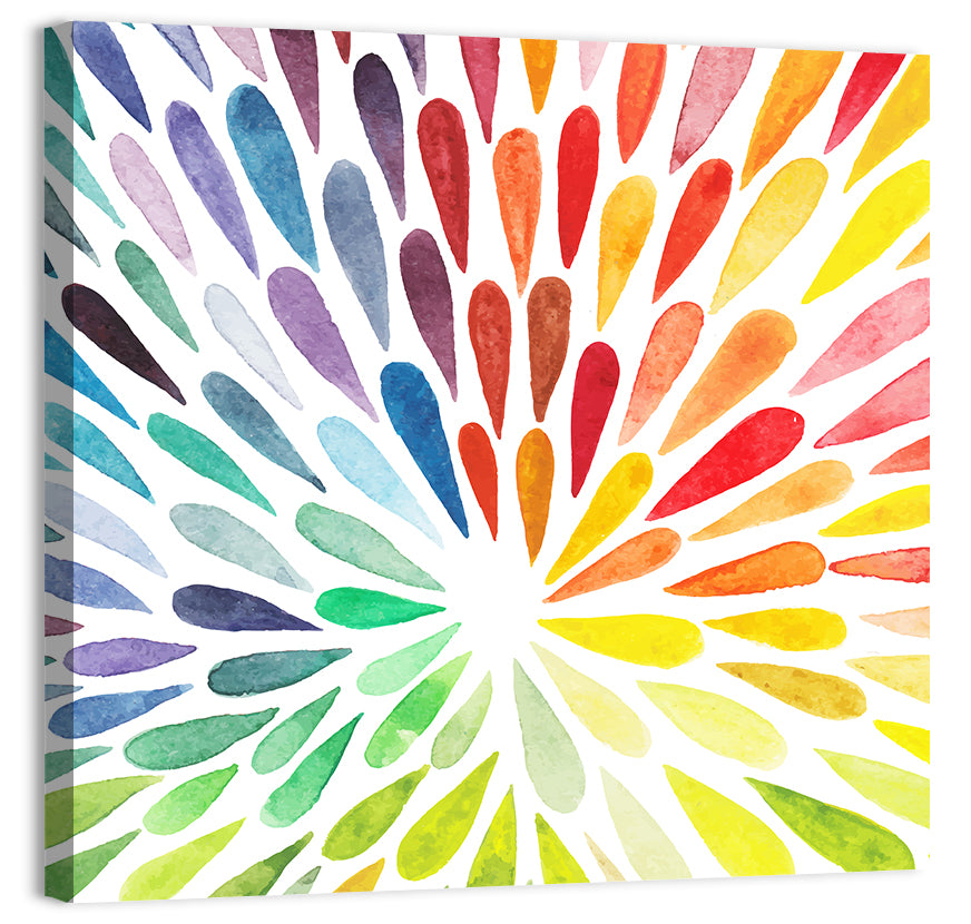 Watercolor Invasion Wall Art, canvas print, square