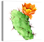 Opuntia Cactus Watercolor Wall Art