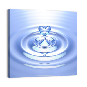 Heart Shaped Water Splash Wall Art