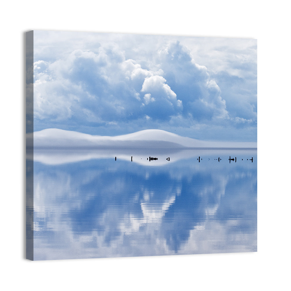 Siljan Lake Mist Reflection Wall Art