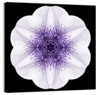 Purple Mandala Flower Kaleidoscope Wall Art