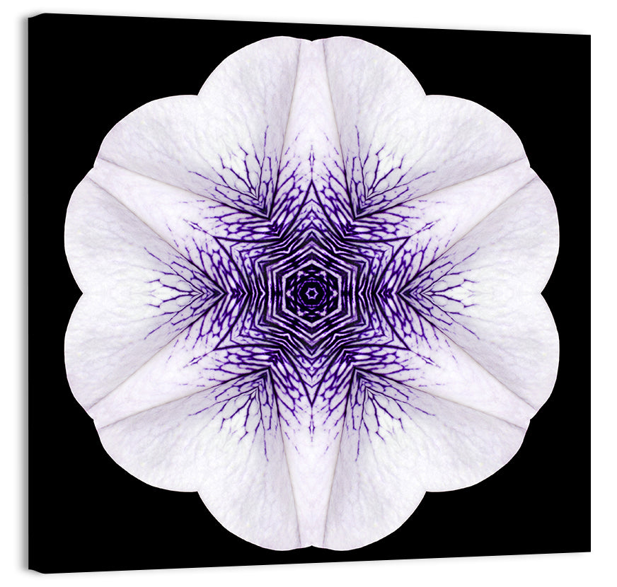Purple Mandala Flower Kaleidoscope Wall Art