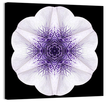 Purple Mandala Flower Kaleidoscope Wall Art