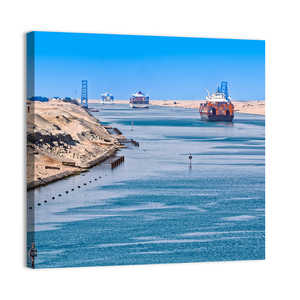 Suez Canal Container Ships Wall Art