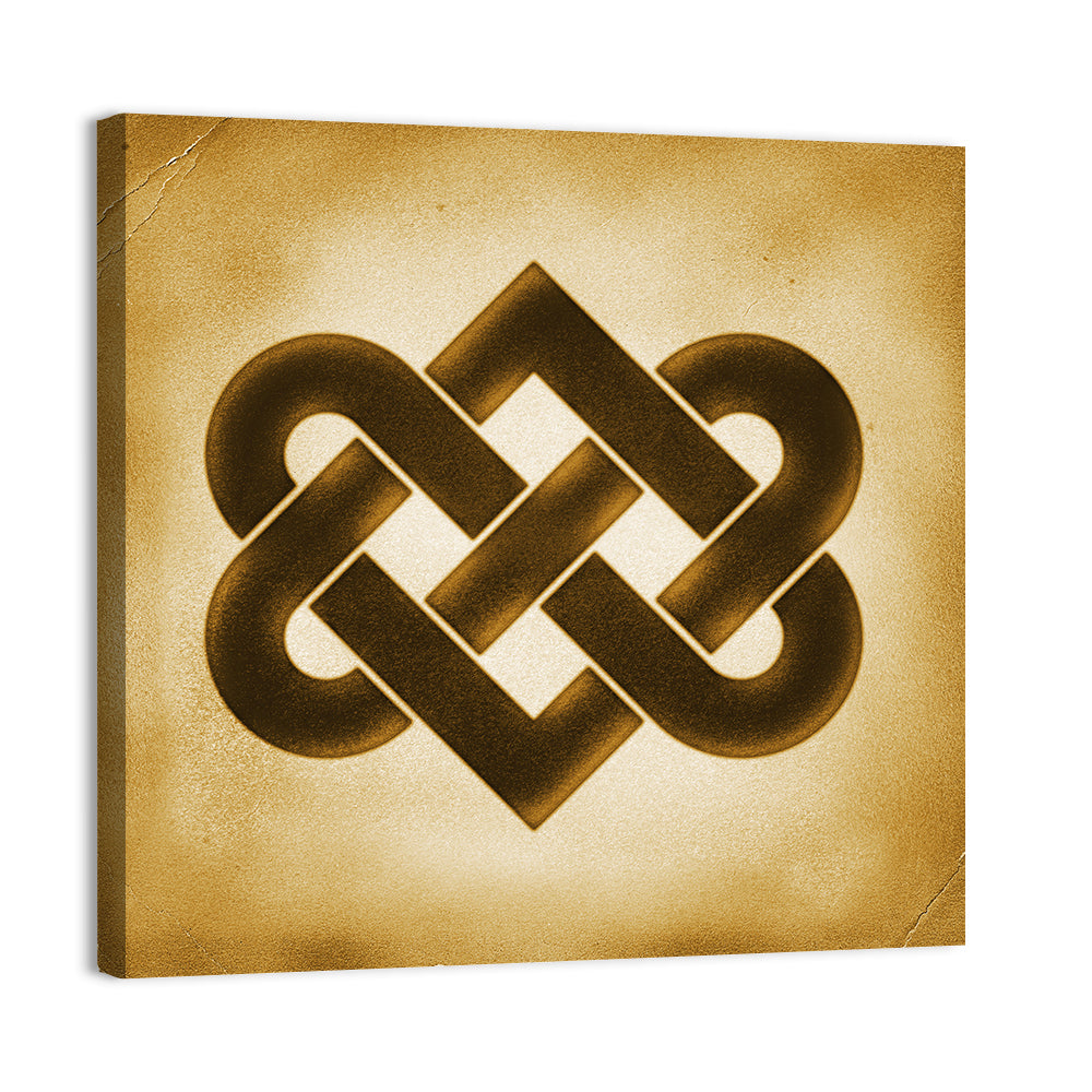 Gold Celtic Heart Knot Wall Art