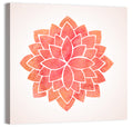 Red Lotus Mandala Wall Art