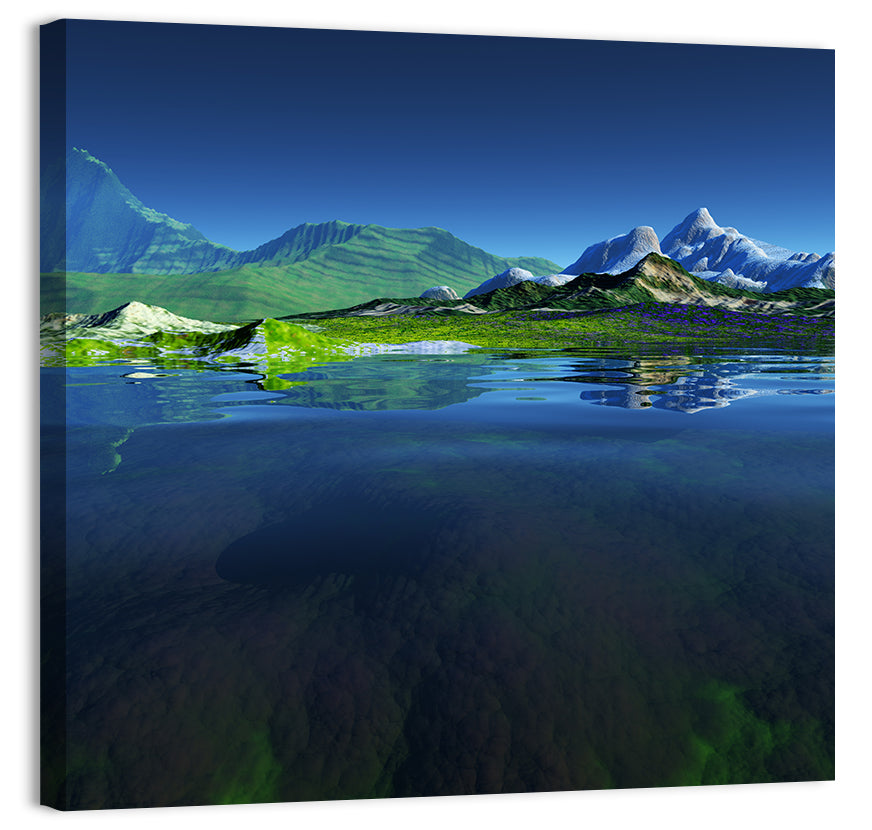 Mountain Lake Split View Wall Art