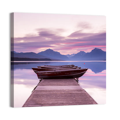 Lake Mcdonald Sunset Dock Wall Art