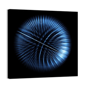 Glowing Textured Sphere Wall Art