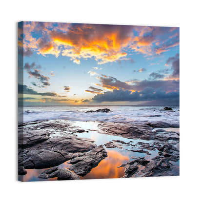 Clouds & Rocky Shore Wall Art