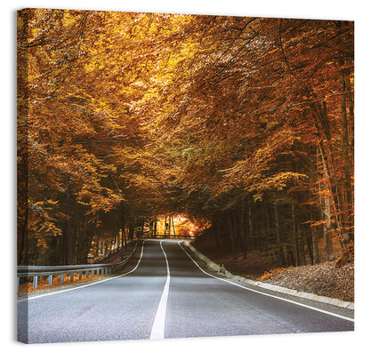 Autumn Forest Road with Canopy Wall Art
